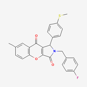 2-(4-fluorobenzyl)-7-methyl-1-[4-(methylthio)phenyl]-1,2-dihydrochromeno[2,3-c]pyrrole-3,9-dione