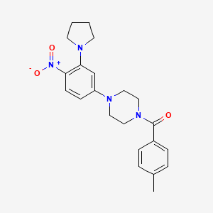 1-(4-methylbenzoyl)-4-[4-nitro-3-(1-pyrrolidinyl)phenyl]piperazine