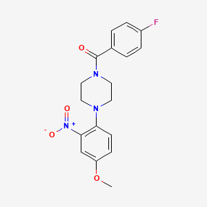 1-(4-fluorobenzoyl)-4-(4-methoxy-2-nitrophenyl)piperazine