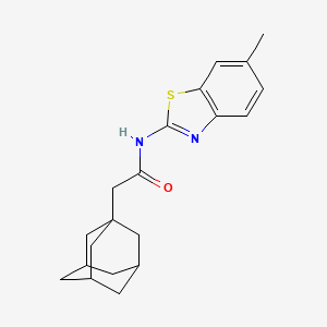 2-(1-adamantyl)-N-(6-methyl-1,3-benzothiazol-2-yl)acetamide