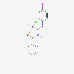molecular formula C19H20Cl3IN2O B414360 4-tert-butyl-N-[2,2,2-trichloro-1-(4-iodoanilino)ethyl]benzamide CAS No. 302934-65-2