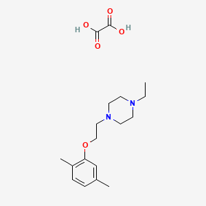 molecular formula C18H28N2O5 B4143601 1-[2-(2,5-Dimethylphenoxy)ethyl]-4-ethylpiperazine;oxalic acid 