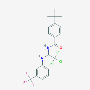 molecular formula C20H20Cl3F3N2O B414361 4-tert-butyl-N-[2,2,2-trichloro-1-[3-(trifluoromethyl)anilino]ethyl]benzamide CAS No. 302934-49-2