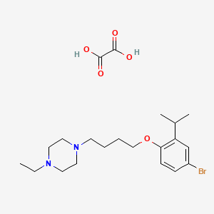 1-[4-(4-Bromo-2-propan-2-ylphenoxy)butyl]-4-ethylpiperazine;oxalic acid