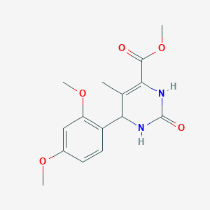 molecular formula C15H18N2O5 B414362 Methyl 6-(2,4-dimethoxyphenyl)-5-methyl-2-oxo-1,2,3,6-tetrahydro-4-pyrimidinecarboxylate 