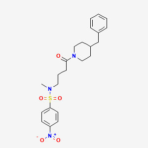 N-[4-(4-benzyl-1-piperidinyl)-4-oxobutyl]-N-methyl-4-nitrobenzenesulfonamide