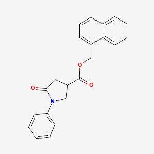 1-naphthylmethyl 5-oxo-1-phenyl-3-pyrrolidinecarboxylate