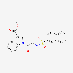 Methyl 1-[2-[methyl(naphthalen-2-ylsulfonyl)amino]acetyl]indole-3-carboxylate