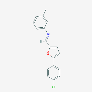molecular formula C18H14ClNO B414364 (5-(4-Chloro-phenyl)-furan-2-ylmethylene)-M-tolyl-amine 