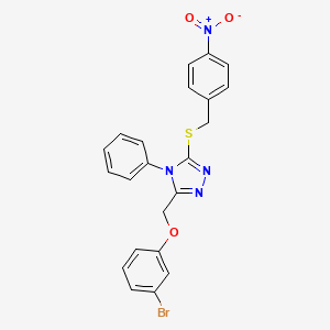 3-[(3-bromophenoxy)methyl]-5-[(4-nitrobenzyl)thio]-4-phenyl-4H-1,2,4-triazole