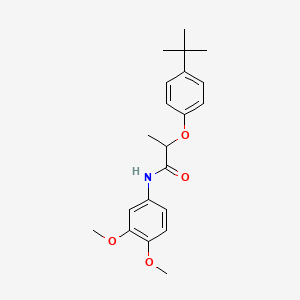 molecular formula C21H27NO4 B4143646 2-(4-tert-butylphenoxy)-N-(3,4-dimethoxyphenyl)propanamide 