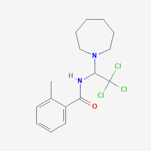 molecular formula C16H21Cl3N2O B414365 N-[1-(azepan-1-yl)-2,2,2-trichloroethyl]-2-methylbenzamide 