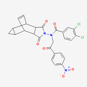 3,4-dichloro-N-(1,3-dioxooctahydro-4,6-ethenocyclopropa[f]isoindol-2(1H)-yl)-N-[2-(4-nitrophenyl)-2-oxoethyl]benzamide