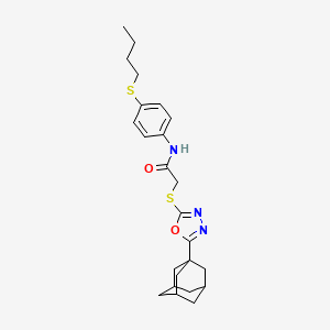 2-{[5-(1-adamantyl)-1,3,4-oxadiazol-2-yl]thio}-N-[4-(butylthio)phenyl]acetamide