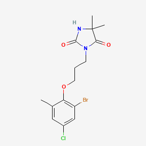 3-[3-(2-bromo-4-chloro-6-methylphenoxy)propyl]-5,5-dimethyl-2,4-imidazolidinedione