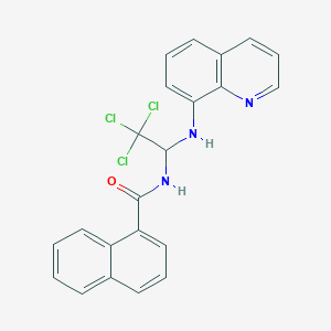 molecular formula C22H16Cl3N3O B414368 N-[2,2,2-trichloro-1-(8-quinolinylamino)ethyl]-1-naphthamide 
