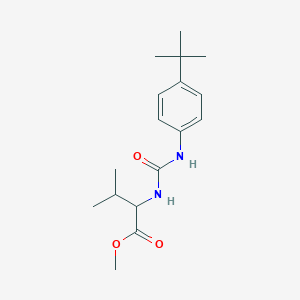 molecular formula C17H26N2O3 B4143695 methyl N-{[(4-tert-butylphenyl)amino]carbonyl}valinate 