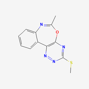 molecular formula C12H10N4OS B4143702 6-methyl-3-(methylthio)[1,2,4]triazino[5,6-d][3,1]benzoxazepine 