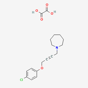 molecular formula C18H22ClNO5 B4143729 1-[4-(4-chlorophenoxy)-2-butyn-1-yl]azepane oxalate 