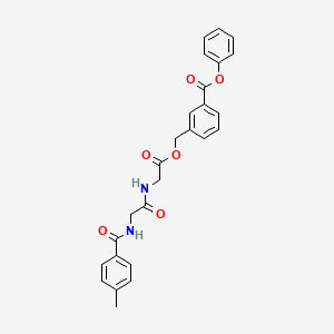 Phenyl 3-({[2-({2-[(4-methylbenzoyl)amino]acetyl}amino)acetyl]oxy}methyl)benzoate