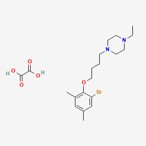 1-[4-(2-Bromo-4,6-dimethylphenoxy)butyl]-4-ethylpiperazine;oxalic acid