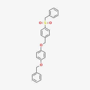 molecular formula C27H24O4S B4143759 Benzyl (4-{[4-(benzyloxy)phenoxy]methyl}phenyl) sulfone 