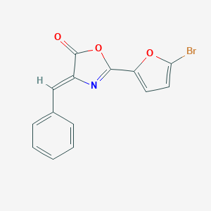 molecular formula C14H8BrNO3 B414376 4-benzylidene-2-(5-bromo-2-furyl)-1,3-oxazol-5(4H)-one 