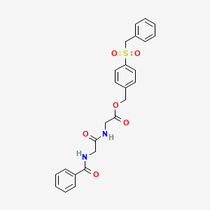 4-(Benzylsulfonyl)benzyl 2-{[2-(benzoylamino)acetyl]amino}acetate