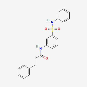 molecular formula C21H20N2O3S B4143791 N-[3-(anilinosulfonyl)phenyl]-3-phenylpropanamide 