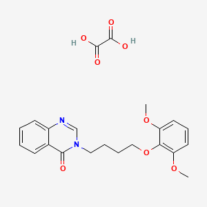 molecular formula C22H24N2O8 B4143807 3-[4-(2,6-dimethoxyphenoxy)butyl]-4(3H)-quinazolinone oxalate 