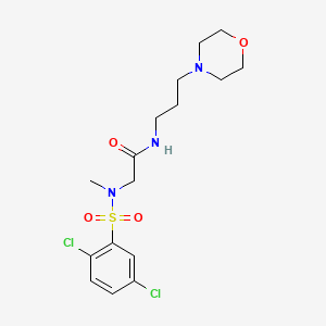 molecular formula C16H23Cl2N3O4S B4143815 2-[(2,5-dichlorophenyl)sulfonyl-methylamino]-N-(3-morpholin-4-ylpropyl)acetamide 