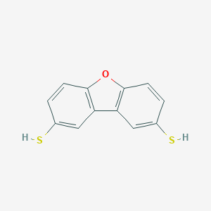 molecular formula C12H8OS2 B414382 8-Sulfanyldibenzo[b,d]furan-2-yl hydrosulfide 