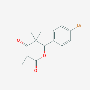 molecular formula C15H17BrO3 B414384 6-(4-bromophenyl)-3,3,5,5-tetramethyldihydro-2H-pyran-2,4(3H)-dione 