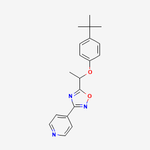 4-{5-[1-(4-tert-butylphenoxy)ethyl]-1,2,4-oxadiazol-3-yl}pyridine