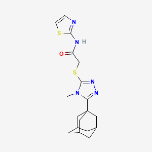 2-{[5-(1-adamantyl)-4-methyl-4H-1,2,4-triazol-3-yl]thio}-N-1,3-thiazol-2-ylacetamide