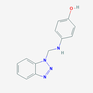 molecular formula C13H12N4O B414389 4-((1H-benzo[d][1,2,3]triazol-1-yl)methylamino)phenol 