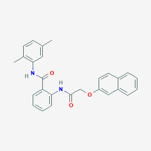 molecular formula C27H24N2O3 B4143892 N-(2,5-dimethylphenyl)-2-{[(2-naphthyloxy)acetyl]amino}benzamide 