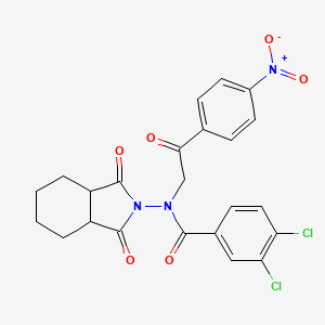 3,4-dichloro-N-(1,3-dioxooctahydro-2H-isoindol-2-yl)-N-[2-(4-nitrophenyl)-2-oxoethyl]benzamide