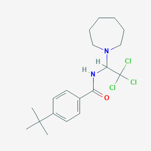 molecular formula C19H27Cl3N2O B414394 N-[1-(1-azepanyl)-2,2,2-trichloroethyl]-4-tert-butylbenzamide CAS No. 324068-54-4