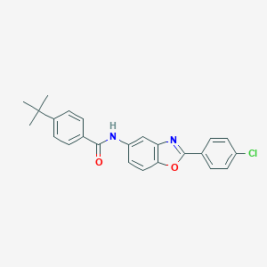 4-tert-butyl-N-[2-(4-chlorophenyl)-1,3-benzoxazol-5-yl]benzamide