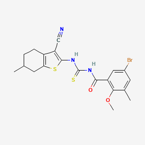 5-bromo-N-{[(3-cyano-6-methyl-4,5,6,7-tetrahydro-1-benzothien-2-yl)amino]carbonothioyl}-2-methoxy-3-methylbenzamide