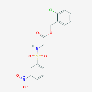 2-Chlorobenzyl 2-{[(3-nitrophenyl)sulfonyl]amino}acetate