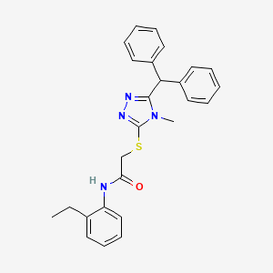 2-{[5-(diphenylmethyl)-4-methyl-4H-1,2,4-triazol-3-yl]thio}-N-(2-ethylphenyl)acetamide