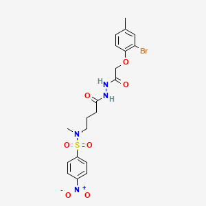 N-(4-{2-[(2-bromo-4-methylphenoxy)acetyl]hydrazino}-4-oxobutyl)-N-methyl-4-nitrobenzenesulfonamide