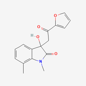 3-[2-(2-furyl)-2-oxoethyl]-3-hydroxy-1,7-dimethyl-1,3-dihydro-2H-indol-2-one