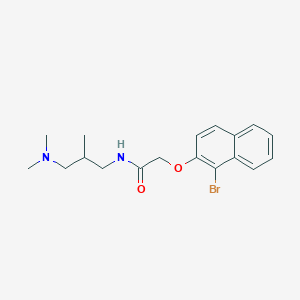 molecular formula C18H23BrN2O2 B4143989 2-(1-bromonaphthalen-2-yl)oxy-N-[3-(dimethylamino)-2-methylpropyl]acetamide 