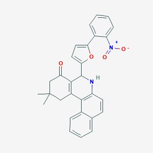 molecular formula C29H24N2O4 B414399 2,2-dimethyl-5-[5-(2-nitrophenyl)furan-2-yl]-2,3,5,6-tetrahydrobenzo[a]phenanthridin-4(1H)-one 
