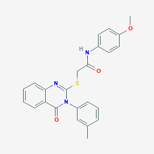 N-(4-methoxyphenyl)-2-{[3-(3-methylphenyl)-4-oxo-3,4-dihydro-2-quinazolinyl]thio}acetamide