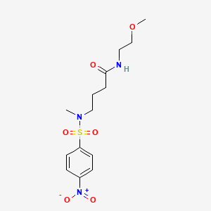 N-(2-methoxyethyl)-4-[methyl-(4-nitrophenyl)sulfonylamino]butanamide