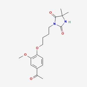 molecular formula C18H24N2O5 B4144034 3-[4-(4-Acetyl-2-methoxyphenoxy)butyl]-5,5-dimethylimidazolidine-2,4-dione 